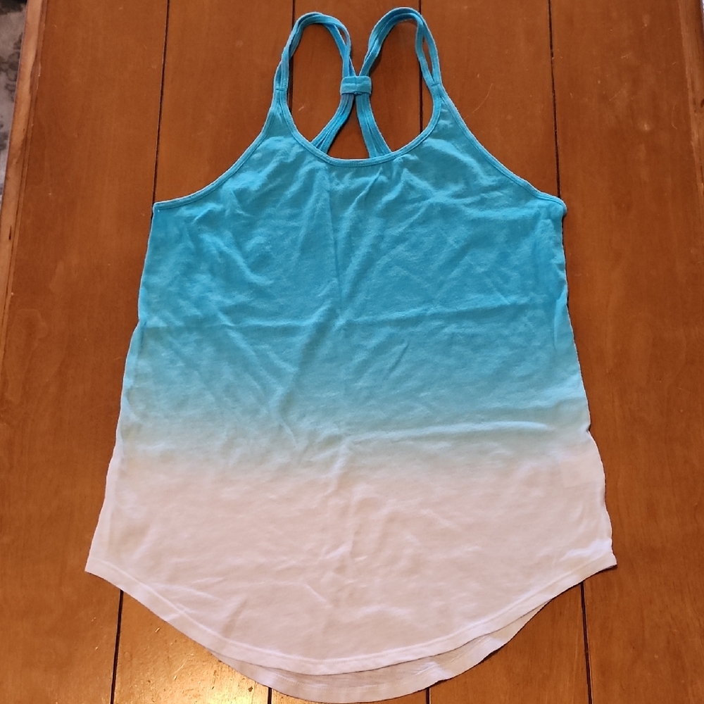 SO Blue and White Gradient Women's Tank Top